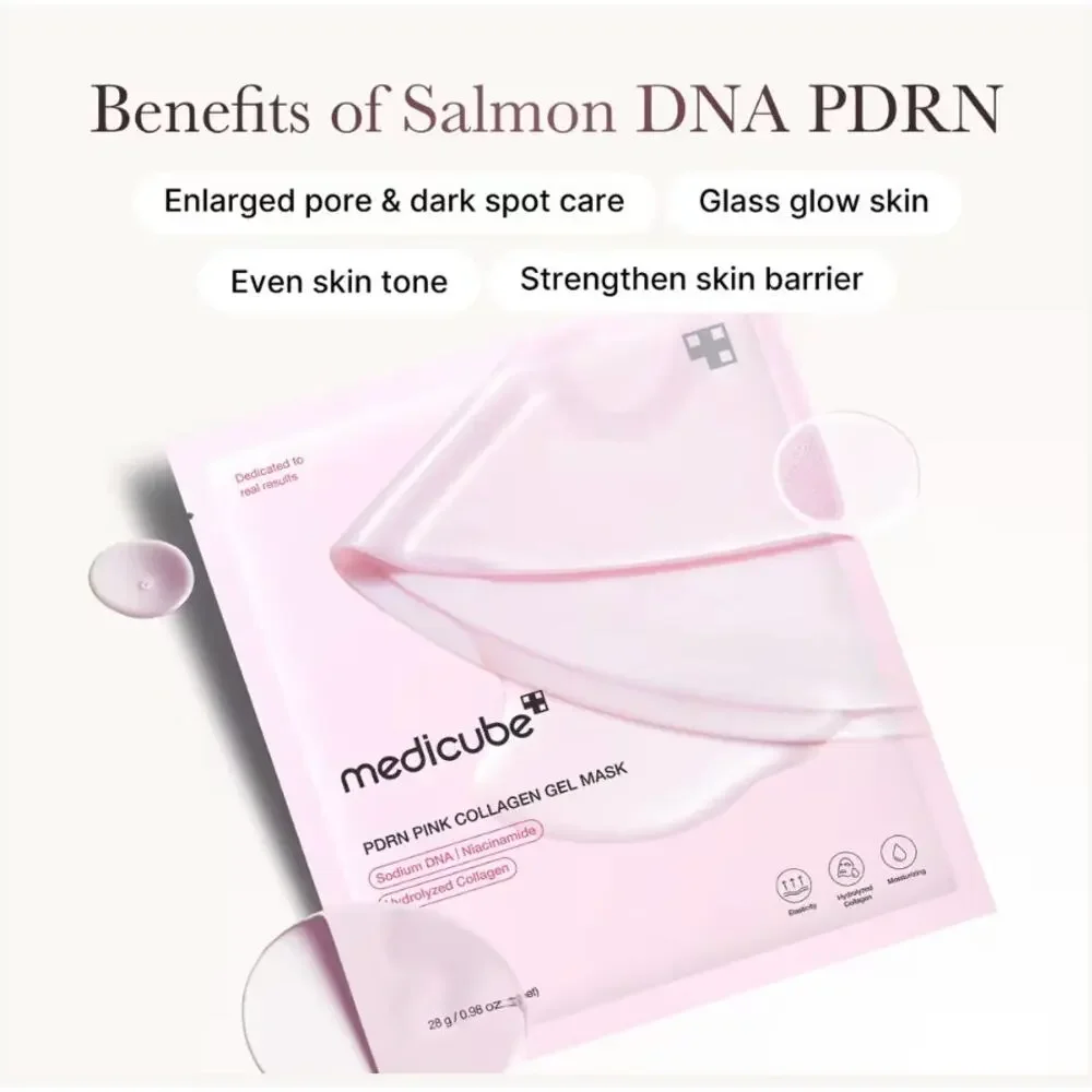 New in Box Sealed Medicube PDRN Pink Collagen Gel Mask- 4 Masks
